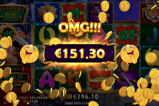 Big win in in the Mystery of the Orient slot