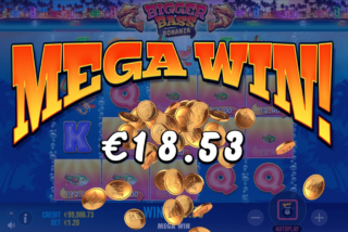 Big win in the Bigger Bass Bonanza slot