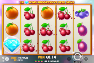 Full paytable for Extra Juicy slot
