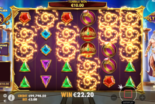 Gates of Olympus has cascade system instead of usual win lines