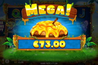 Mega win in the 3 Buzzing Wilds slot machine