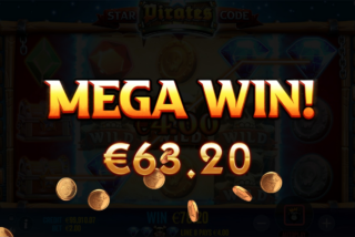 Mega win in the Star Pirate Code slot machine