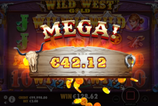 Mega win in the Wild West Gold slot