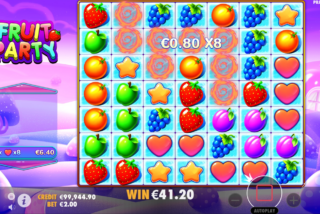 Multiplier win in Pragmatic Play's Fruit Party slot