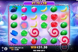 Multiplier win in the Free spins feature