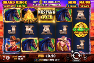 Symbol Collect appears only on reel five