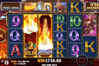 The Hammer feature transforms all the symbols below to transform into Wild symbols