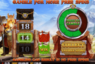 There is a gamble option to win even more free spins
